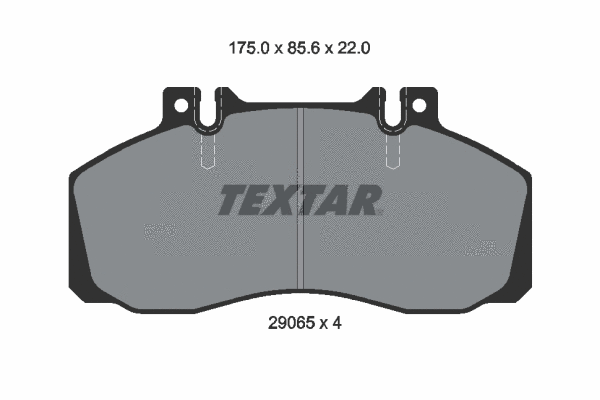 2906504 TEXTAR Комплект тормозных колодок, дисковый тормоз (фото 2)
