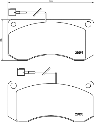2909702 TEXTAR Комплект тормозных колодок, дисковый тормоз (фото 1)