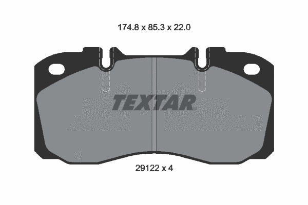 2912204 TEXTAR Комплект тормозных колодок, дисковый тормоз (фото 1)