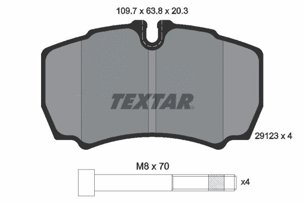 2912303 TEXTAR Комплект тормозных колодок, дисковый тормоз (фото 1)