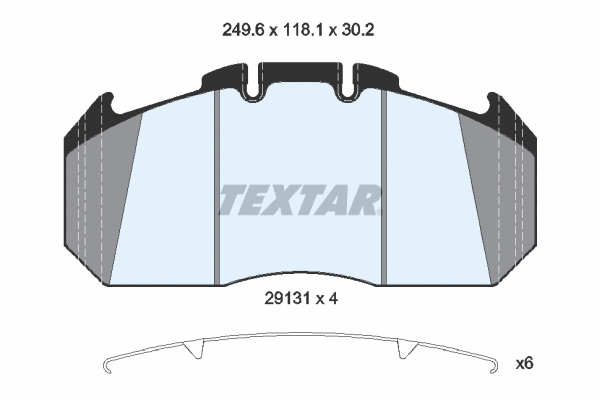 2913111 TEXTAR Комплект тормозных колодок, дисковый тормоз (фото 1)