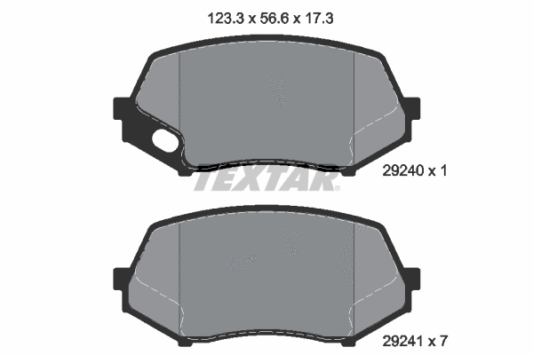 2924001 TEXTAR Комплект тормозных колодок, дисковый тормоз (фото 1)