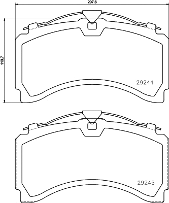 2924401 TEXTAR Комплект тормозных колодок, дисковый тормоз (фото 2)