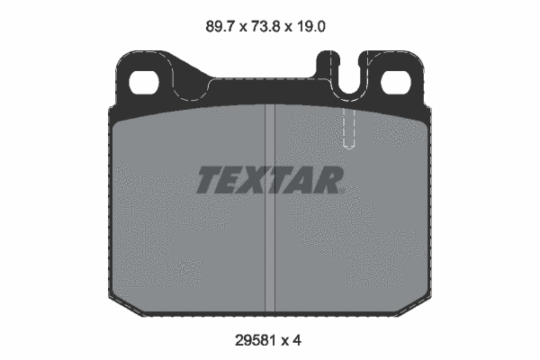 2958105 TEXTAR Комплект тормозных колодок, дисковый тормоз (фото 1)