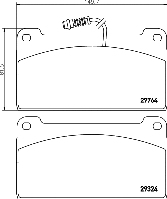 2976401 TEXTAR Комплект тормозных колодок, дисковый тормоз (фото 1)