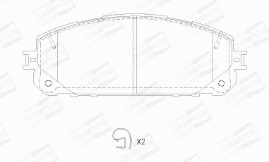 573703CH CHAMPION Комплект тормозных колодок, дисковый тормоз (фото 2)