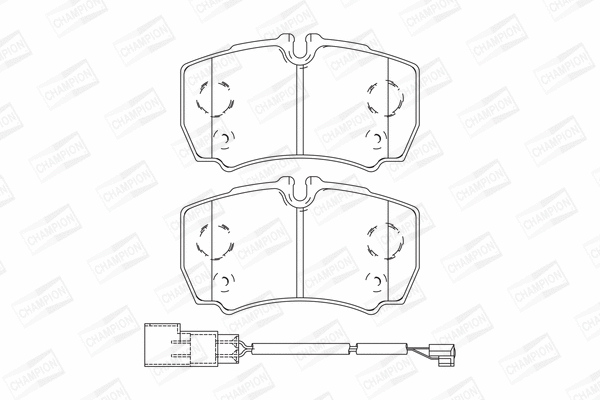 573749CH CHAMPION Комплект тормозных колодок, дисковый тормоз (фото 1)