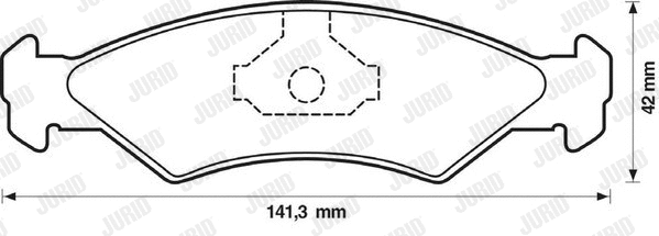 571312J JURID Комплект тормозных колодок, дисковый тормоз (фото 1)