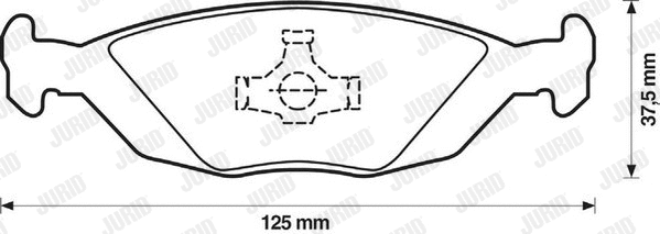 571428D JURID Комплект тормозных колодок, дисковый тормоз (фото 1)