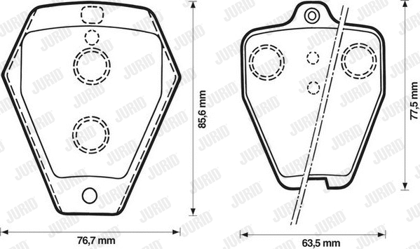 571871J JURID Комплект тормозных колодок, дисковый тормоз (фото 2)