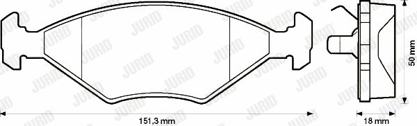 571916J JURID Комплект тормозных колодок, дисковый тормоз (фото 1)