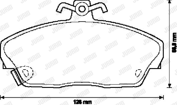 571976D JURID Комплект тормозных колодок, дисковый тормоз (фото 1)