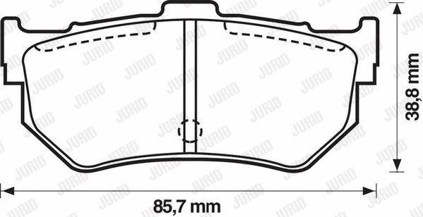 572133J JURID Комплект тормозных колодок, дисковый тормоз (фото 1)