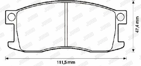 572229J JURID Комплект тормозных колодок, дисковый тормоз (фото 1)