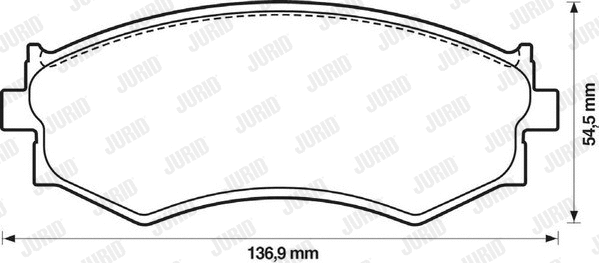 572343J JURID Комплект тормозных колодок, дисковый тормоз (фото 1)