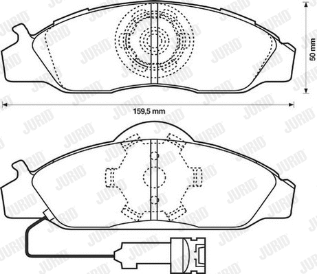 572416J JURID Комплект тормозных колодок, дисковый тормоз (фото 1)