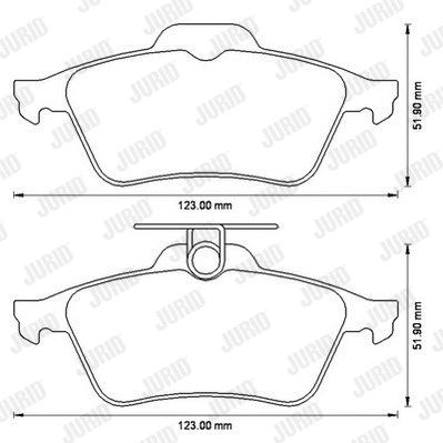 573186J JURID Комплект тормозных колодок, дисковый тормоз (фото 2)