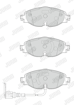 573390J-AS JURID Комплект тормозных колодок, дисковый тормоз (фото 1)