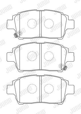 573737J JURID Комплект тормозных колодок, дисковый тормоз (фото 1)