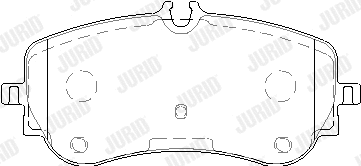 573832J JURID Комплект тормозных колодок, дисковый тормоз (фото 1)