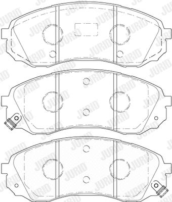 573864J JURID Комплект тормозных колодок, дисковый тормоз (фото 1)