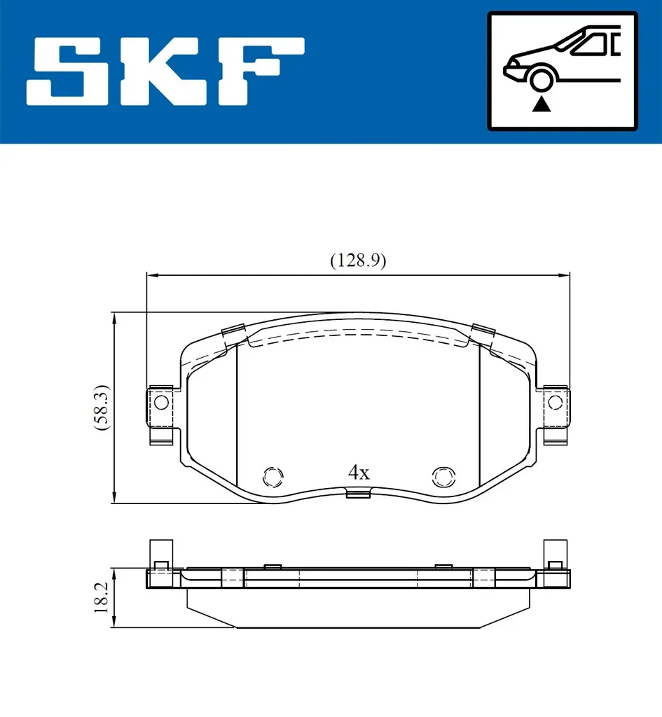 VKBP 80083 SKF Комплект тормозных колодок, дисковый тормоз (фото 1)