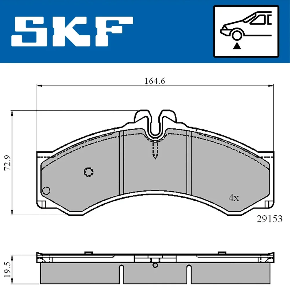 VKBP 80251 SKF Комплект тормозных колодок, дисковый тормоз (фото 1)