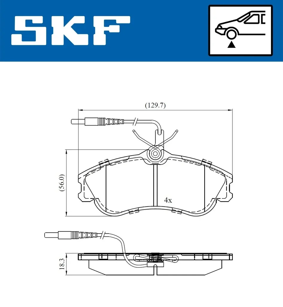 VKBP 80281 E SKF Комплект тормозных колодок, дисковый тормоз (фото 1)