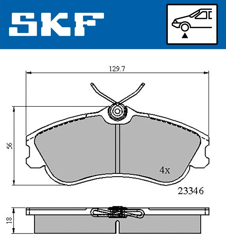 VKBP 80356 SKF Комплект тормозных колодок, дисковый тормоз (фото 1)