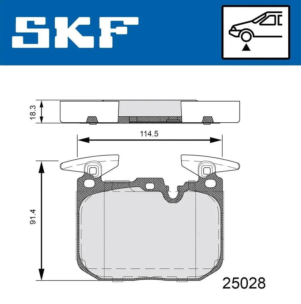 VKBP 80467 SKF Комплект тормозных колодок, дисковый тормоз (фото 1)