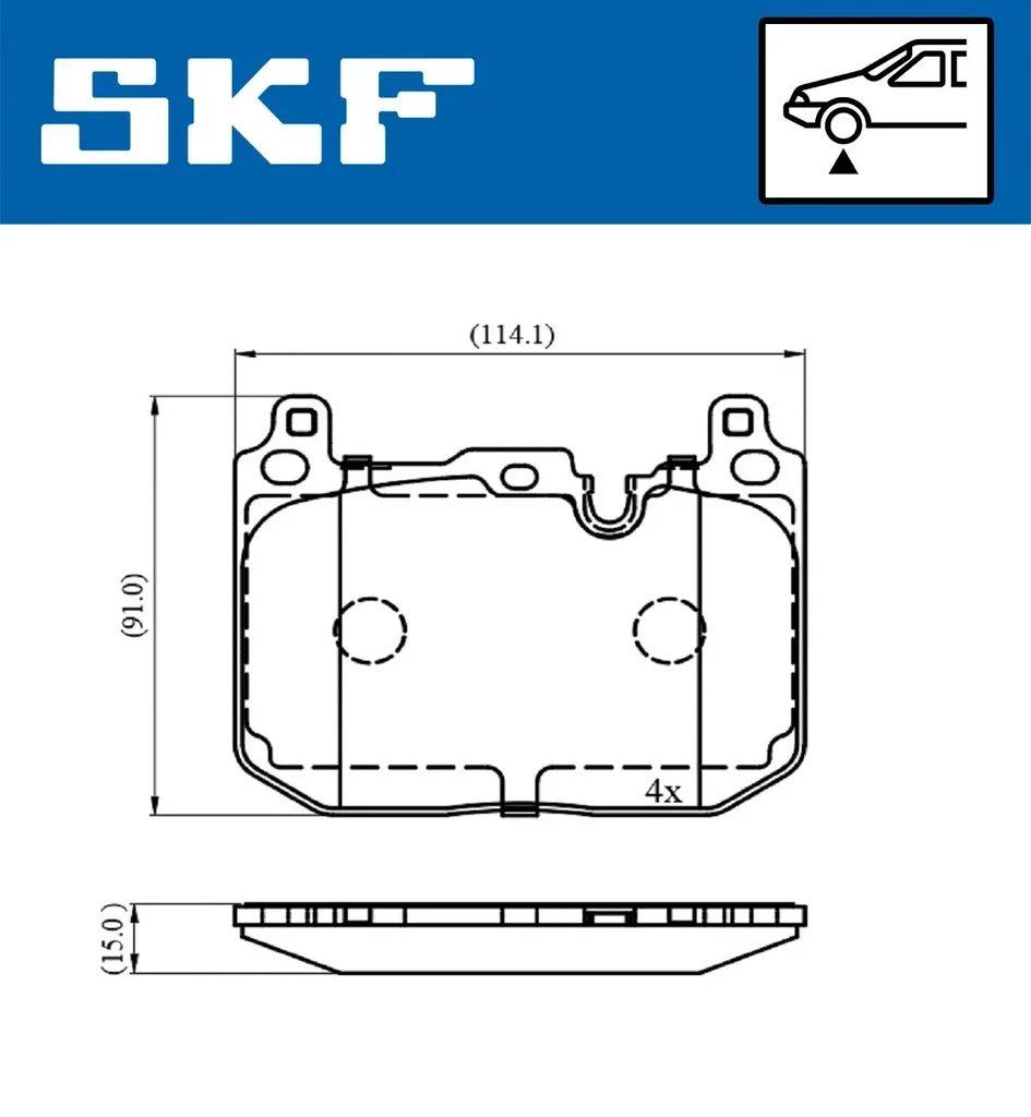 VKBP 80481 SKF Комплект тормозных колодок, дисковый тормоз (фото 1)