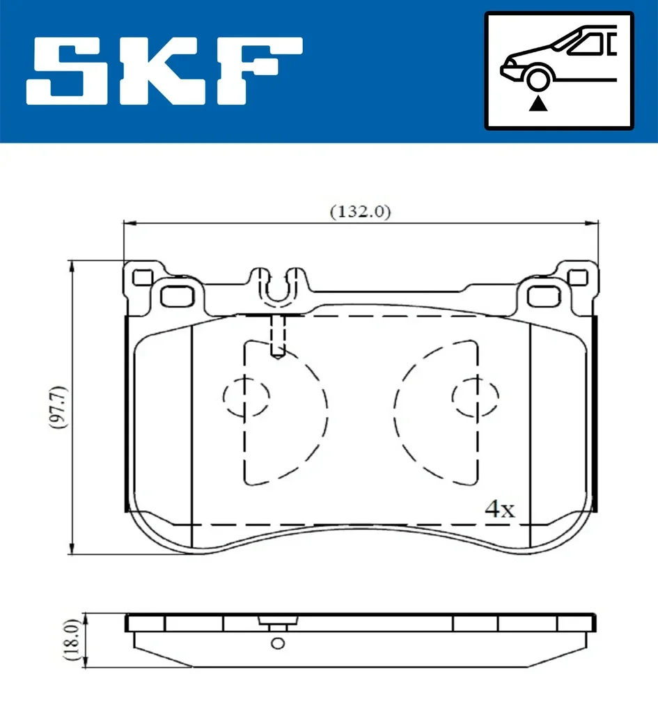 VKBP 80631 SKF Комплект тормозных колодок, дисковый тормоз (фото 1)