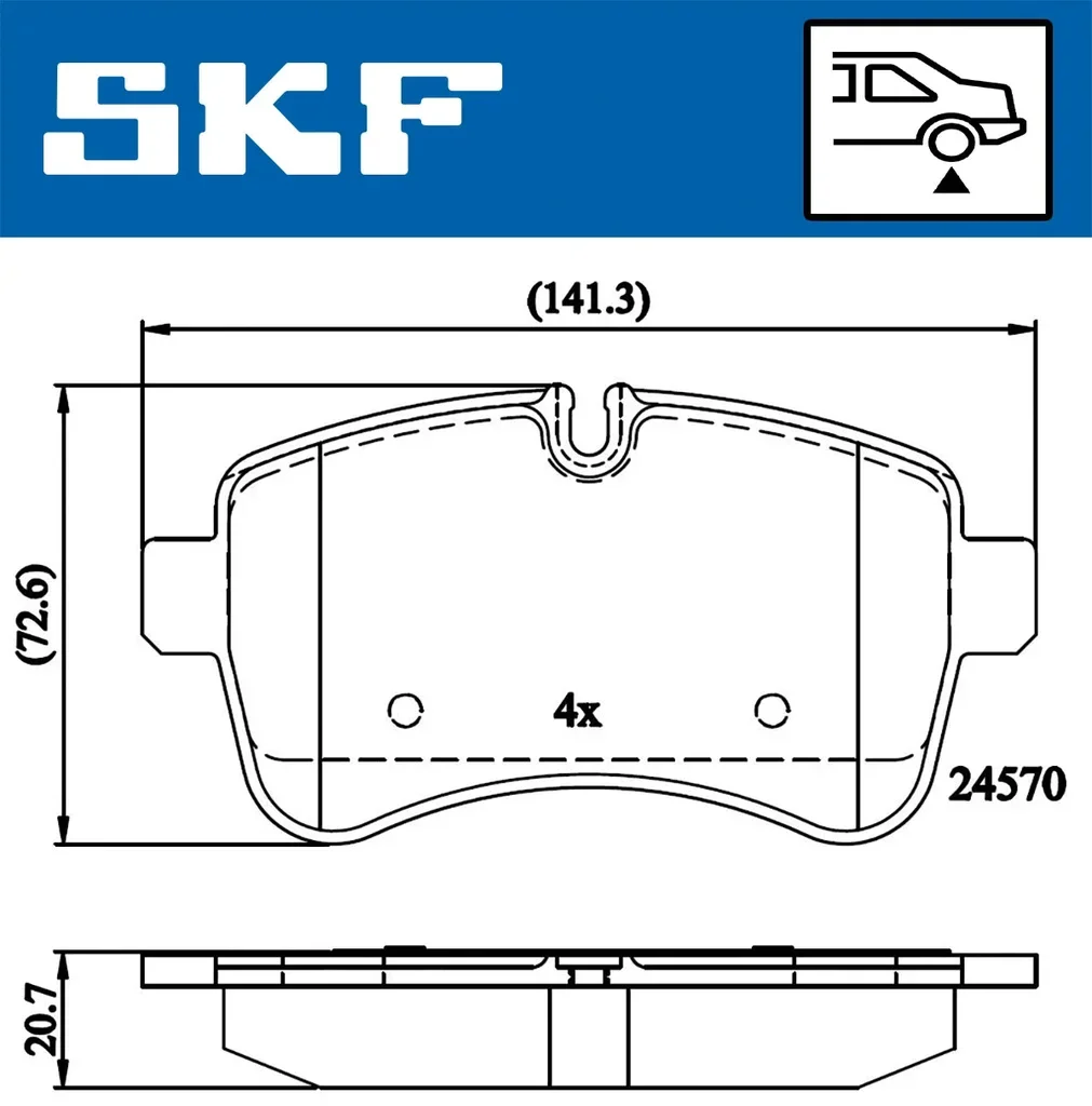 VKBP 90140 SKF Комплект тормозных колодок, дисковый тормоз (фото 1)