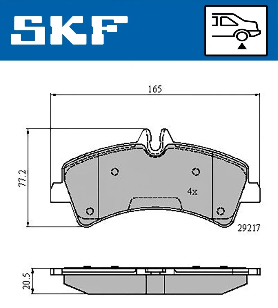 VKBP 90149 SKF Комплект тормозных колодок, дисковый тормоз (фото 1)