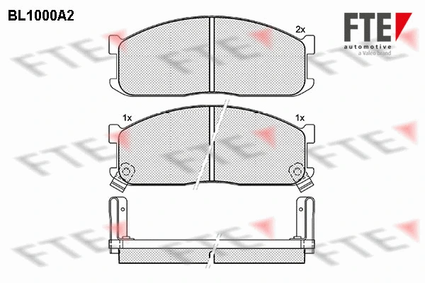 BL1000A2 FTE Комплект тормозных колодок, дисковый тормоз (фото 1)