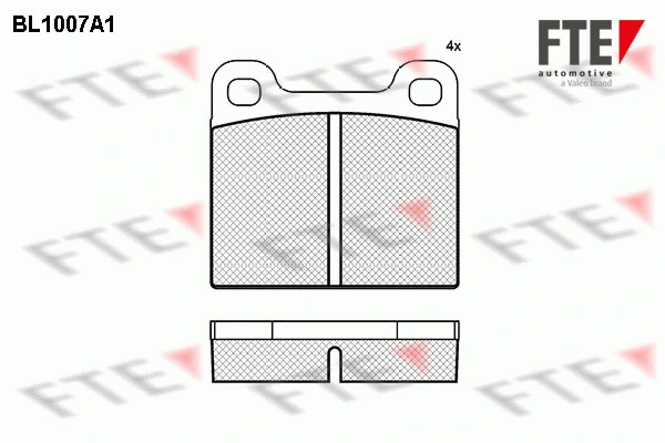 BL1007A1 FTE Комплект тормозных колодок, дисковый тормоз (фото 1)
