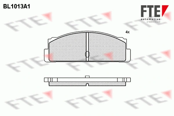 BL1013A1 FTE Комплект тормозных колодок, дисковый тормоз (фото 1)