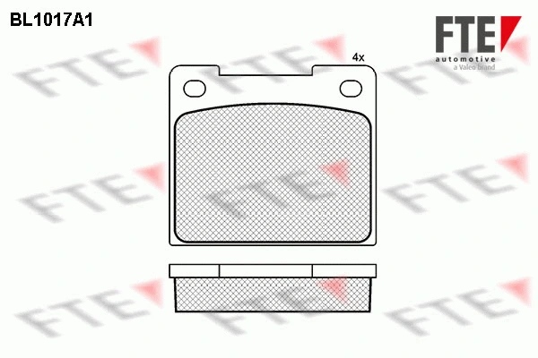 BL1017A1 FTE Комплект тормозных колодок, дисковый тормоз (фото 1)