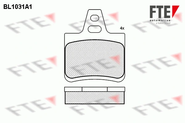 BL1031A1 FTE Комплект тормозных колодок, дисковый тормоз (фото 1)
