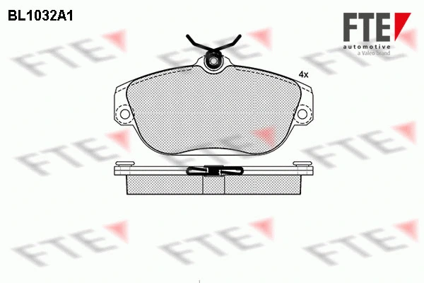 BL1032A1 FTE Комплект тормозных колодок, дисковый тормоз (фото 1)