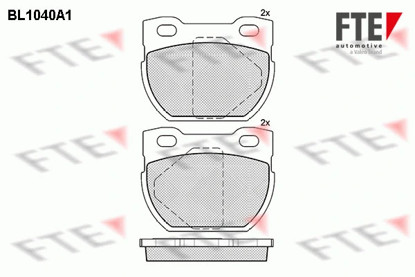 BL1040A1 FTE Комплект тормозных колодок, дисковый тормоз (фото 1)