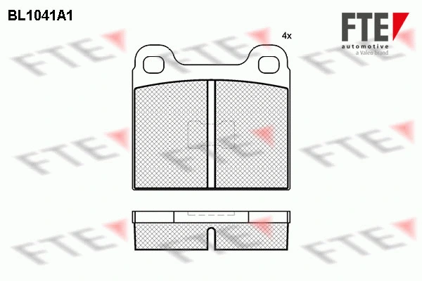 BL1041A1 FTE Комплект тормозных колодок, дисковый тормоз (фото 1)