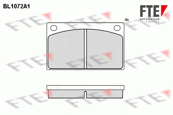 BL1072A1 FTE Комплект тормозных колодок, дисковый тормоз (фото 1)