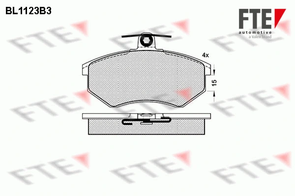 BL1123B3 FTE Комплект тормозных колодок, дисковый тормоз (фото 1)