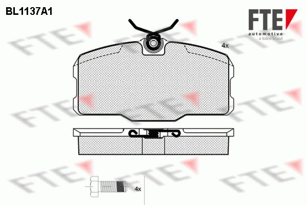 BL1137A1 FTE Комплект тормозных колодок, дисковый тормоз (фото 1)