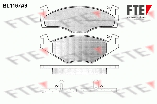 BL1167A3 FTE Комплект тормозных колодок, дисковый тормоз (фото 1)