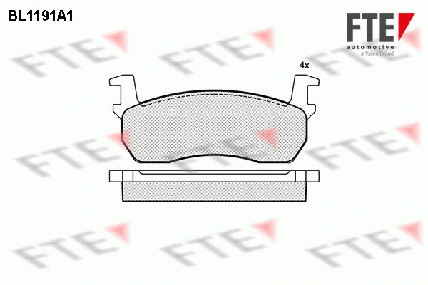 BL1191A1 FTE Комплект тормозных колодок, дисковый тормоз (фото 1)