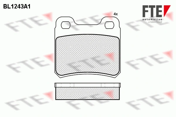 BL1243A1 FTE Комплект тормозных колодок, дисковый тормоз (фото 1)