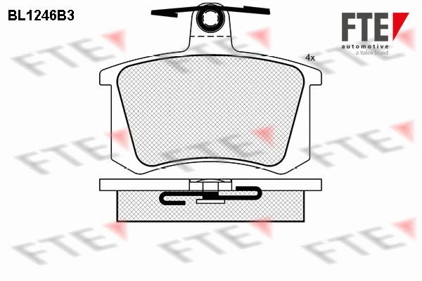 BL1246B3 FTE Комплект тормозных колодок, дисковый тормоз (фото 1)