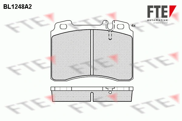 BL1248A2 FTE Комплект тормозных колодок, дисковый тормоз (фото 1)